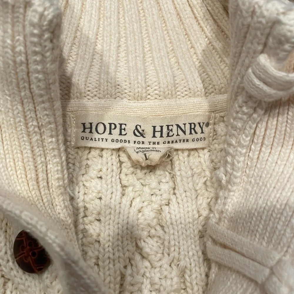 Hope And Henry Cream‎ Chunky Cable Knit Sweater